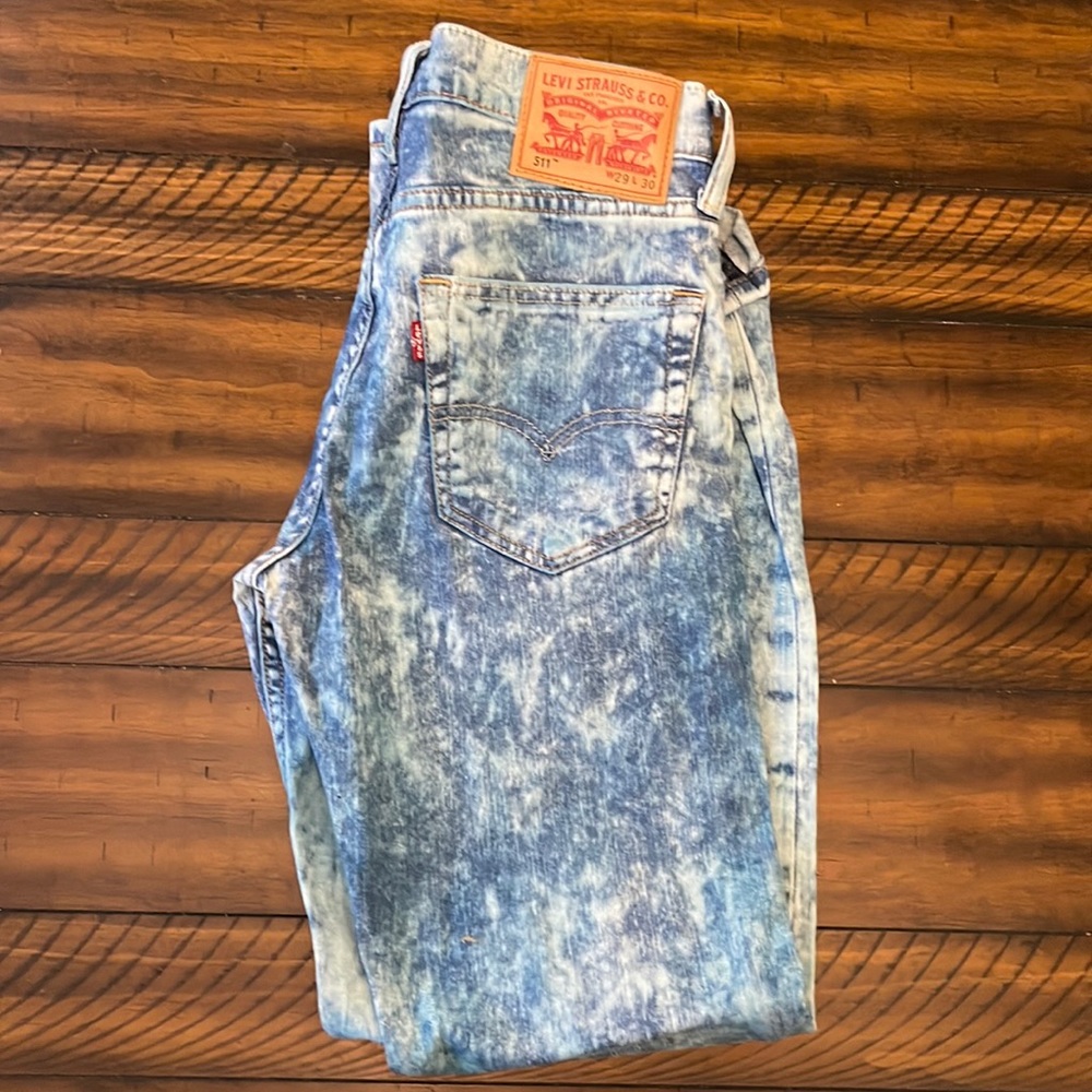 Levi 511 acid wash jeans